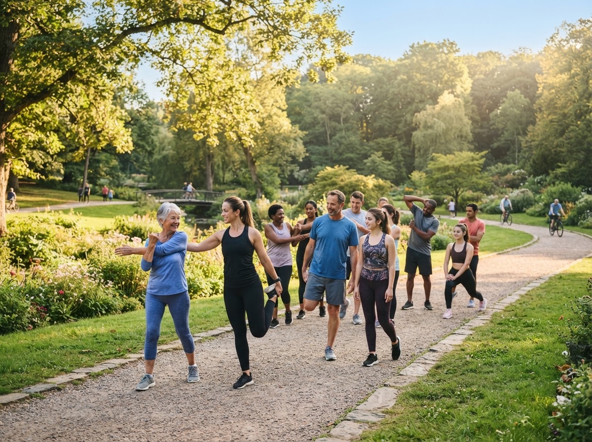 People enjoying everyday movement outdoors