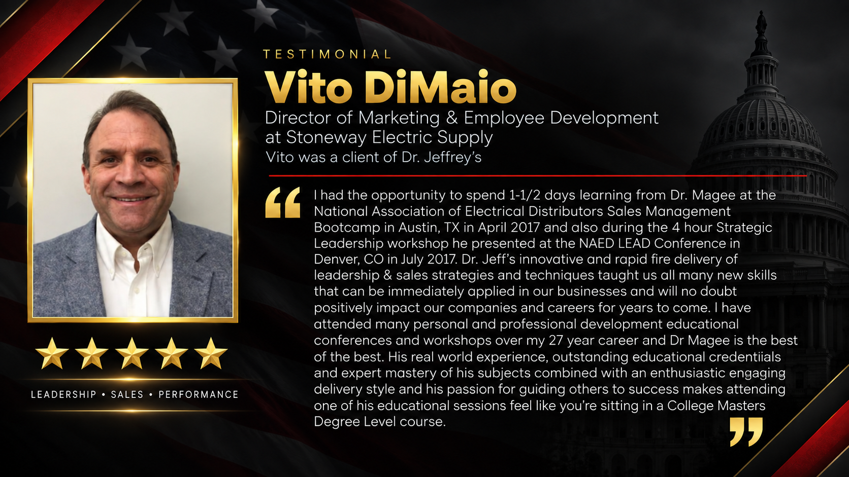 Vito DiMaio - Director of Marketing & Employee Development