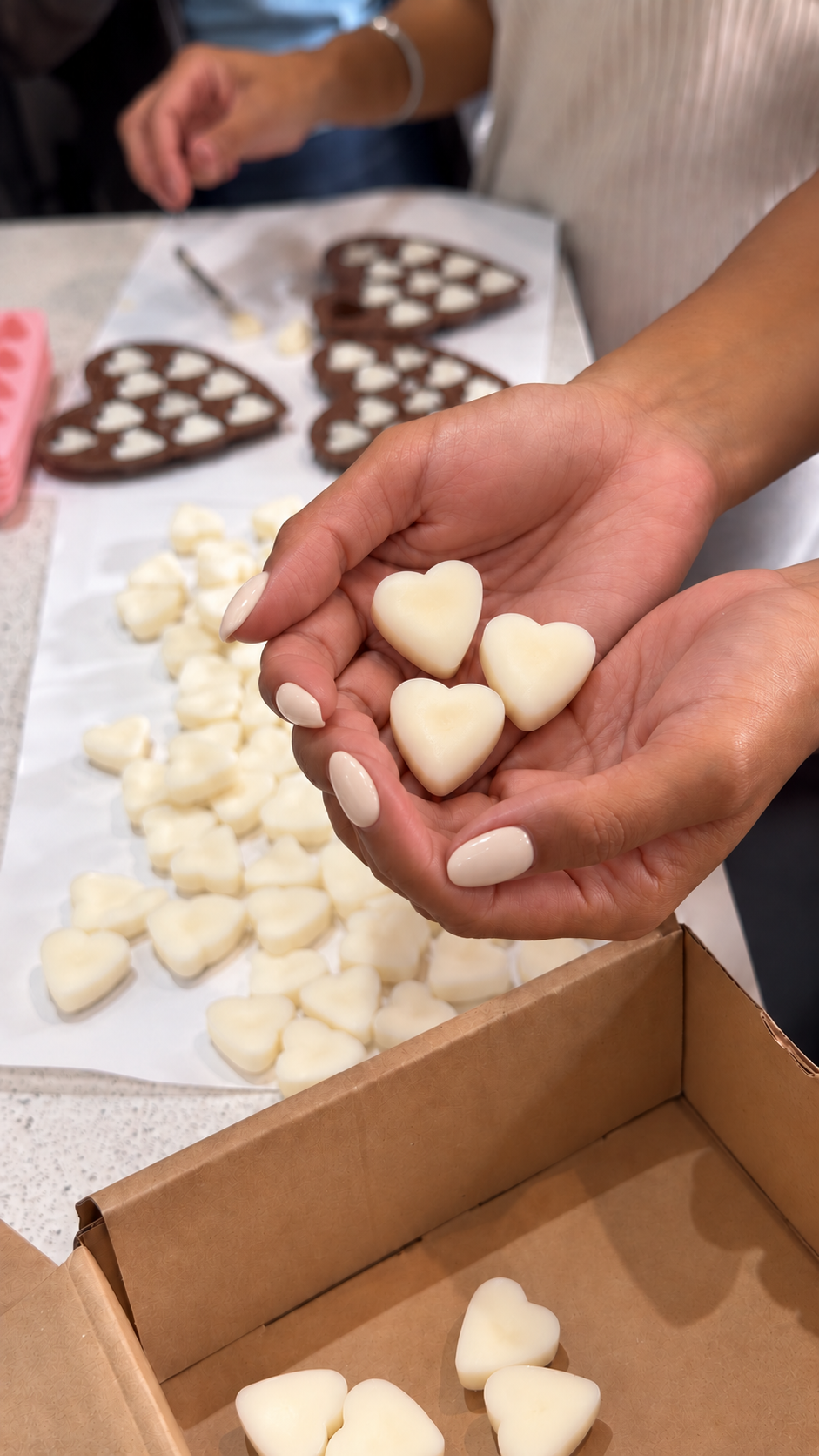 Three Eldeva heart wax melts