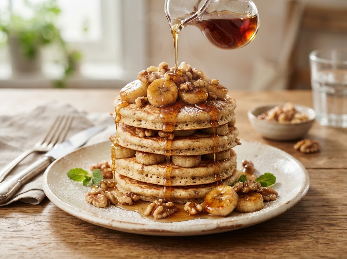 Golden Oat Pancakes