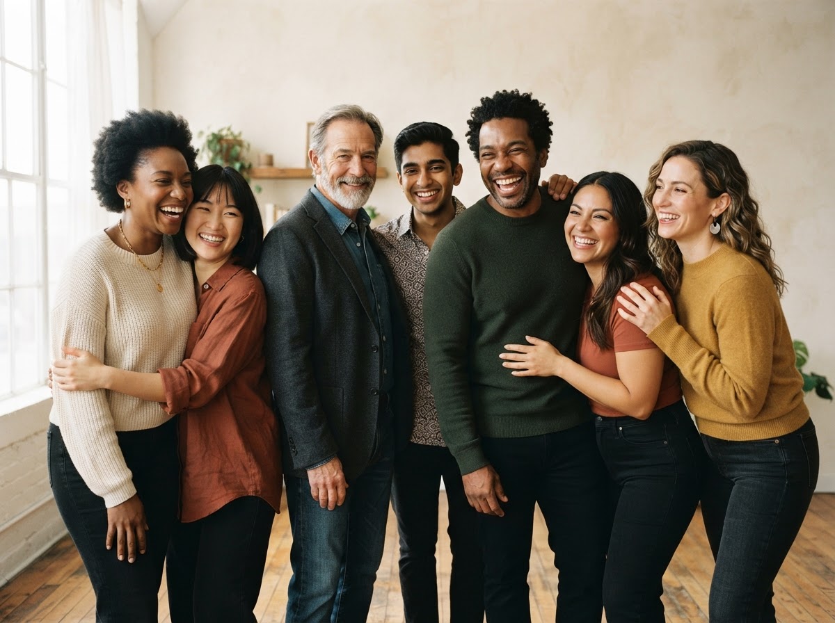 Several different adults showing individuality and confidence