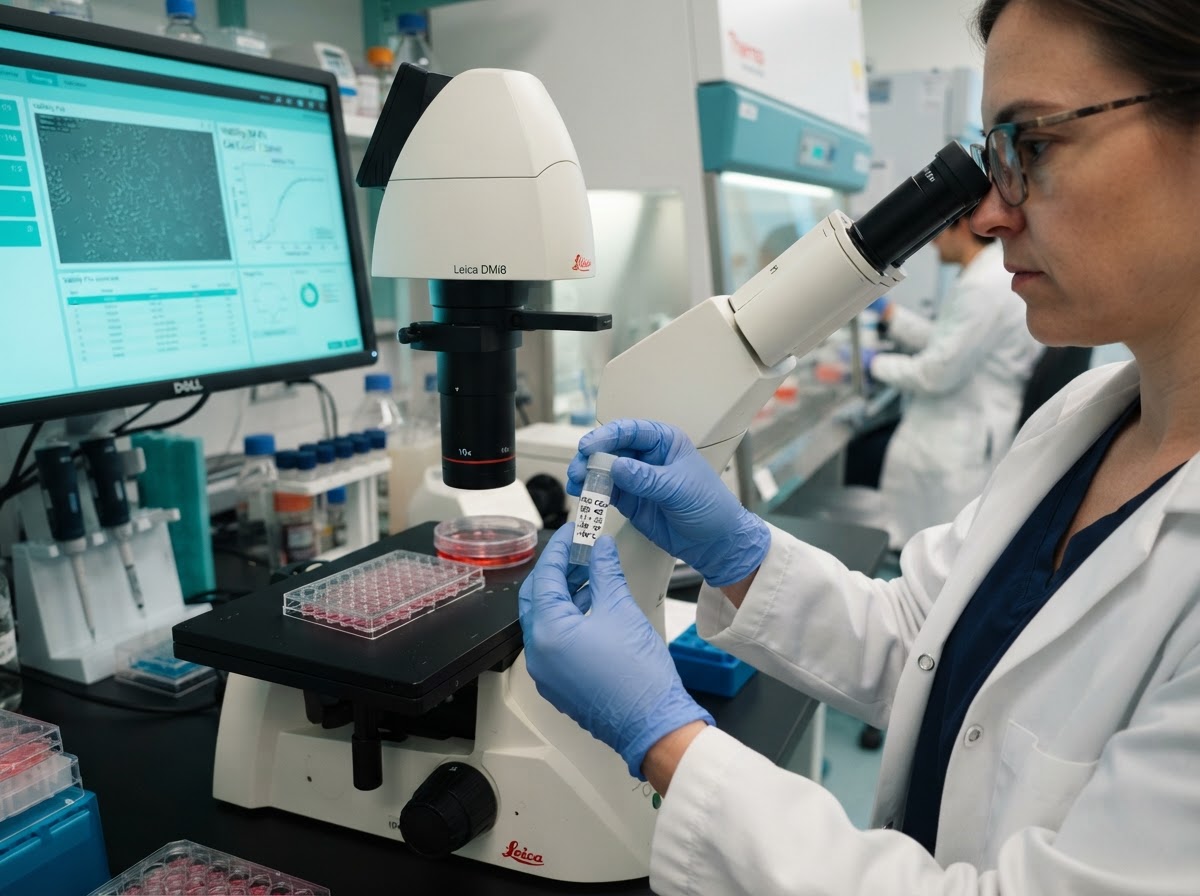 Laboratory viability testing of stem cell sample
