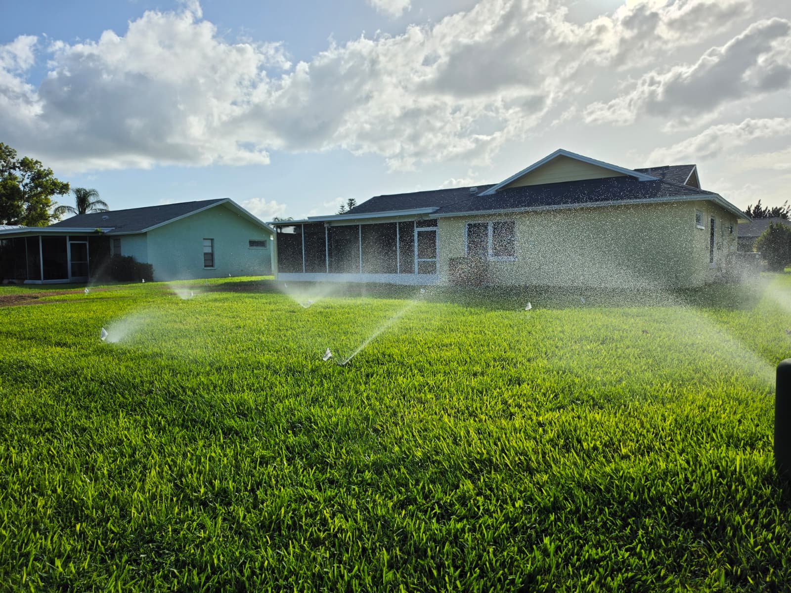 residential irrigation system sprinkler spray head test by Aenlle Home Service LLC