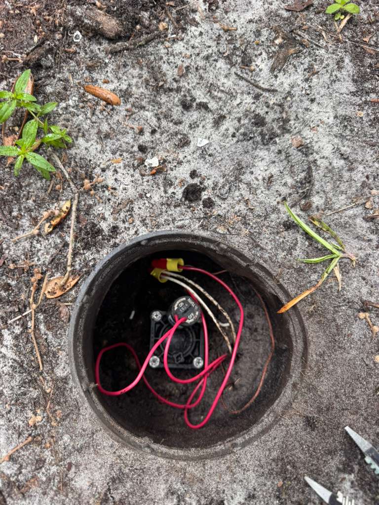 underground sprinkler solenoid valve inspection box in Sarasota FL