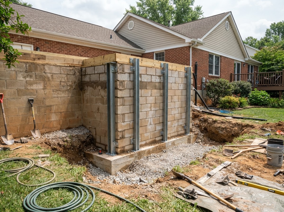 Structural foundation repair near Waldorf, MD