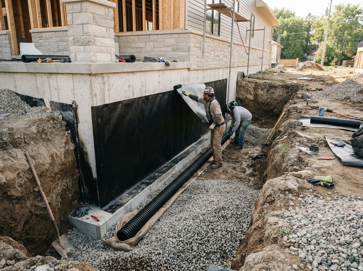 Foundation drainage and water management near Waldorf Maryland