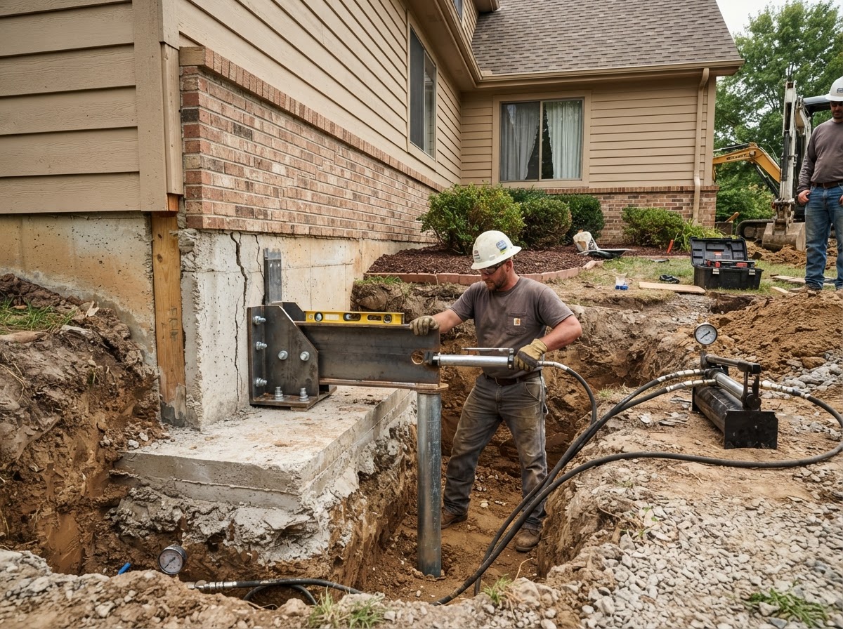 Sinking foundation repair near Waldorf, MD