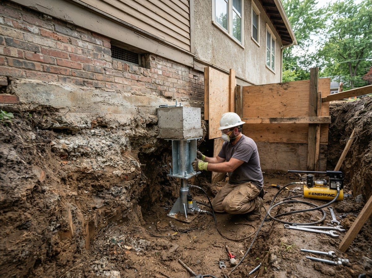 Foundation underpinning services in Waldorf Maryland