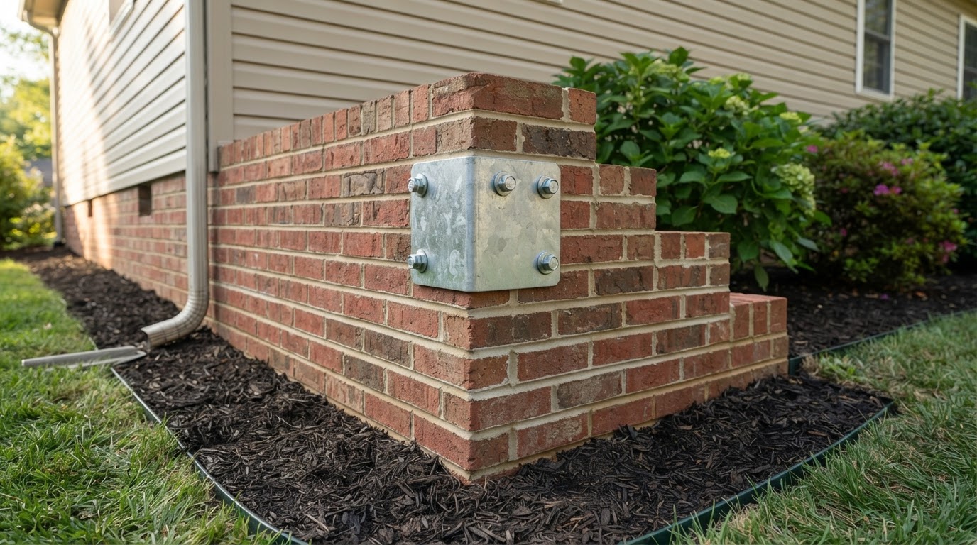 Foundation after professional stabilization and crack repair in Brandywine, Maryland