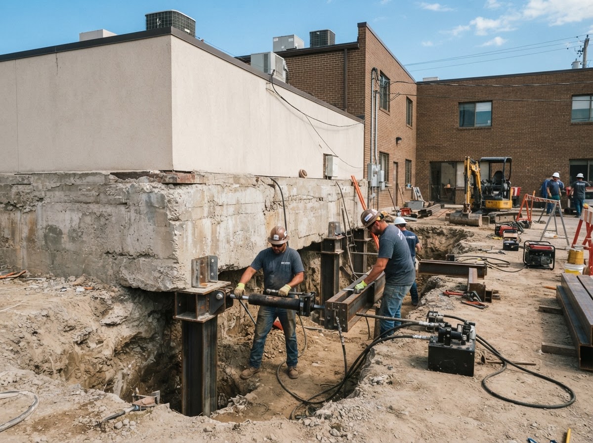 Foundation inspection and structural repair planning in Waldorf Maryland