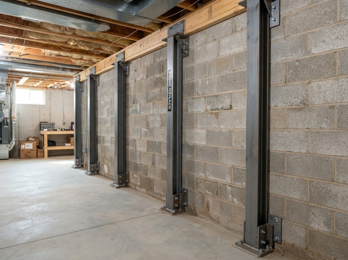 Basement wall stabilization in Waldorf, MD