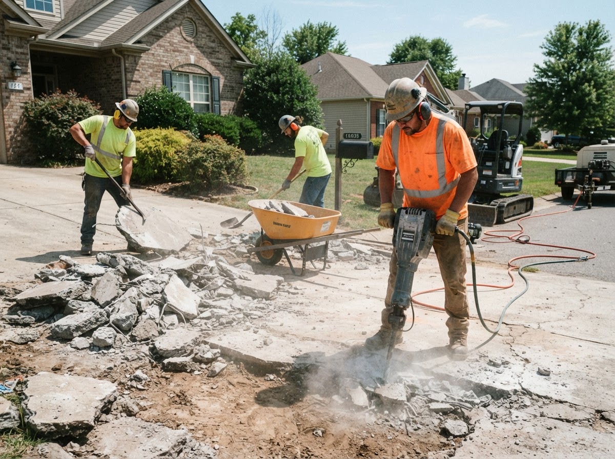 Concrete demolition and removal in Gaithersburg