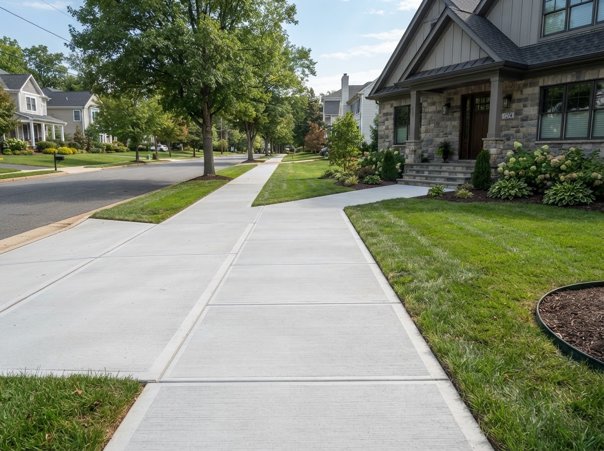 Concrete sidewalks walkways and paths in Gaithersburg