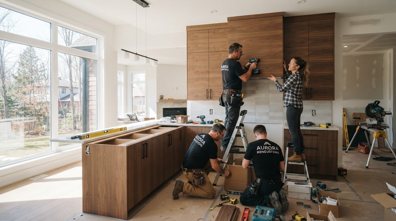 General contractors working on a home renovation project in Saskatchewan