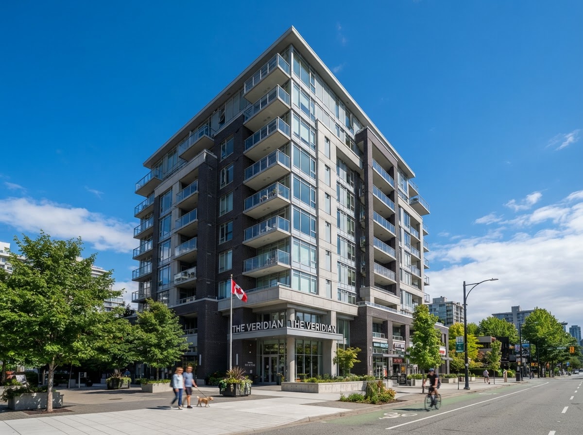 Modern residential apartment building exterior