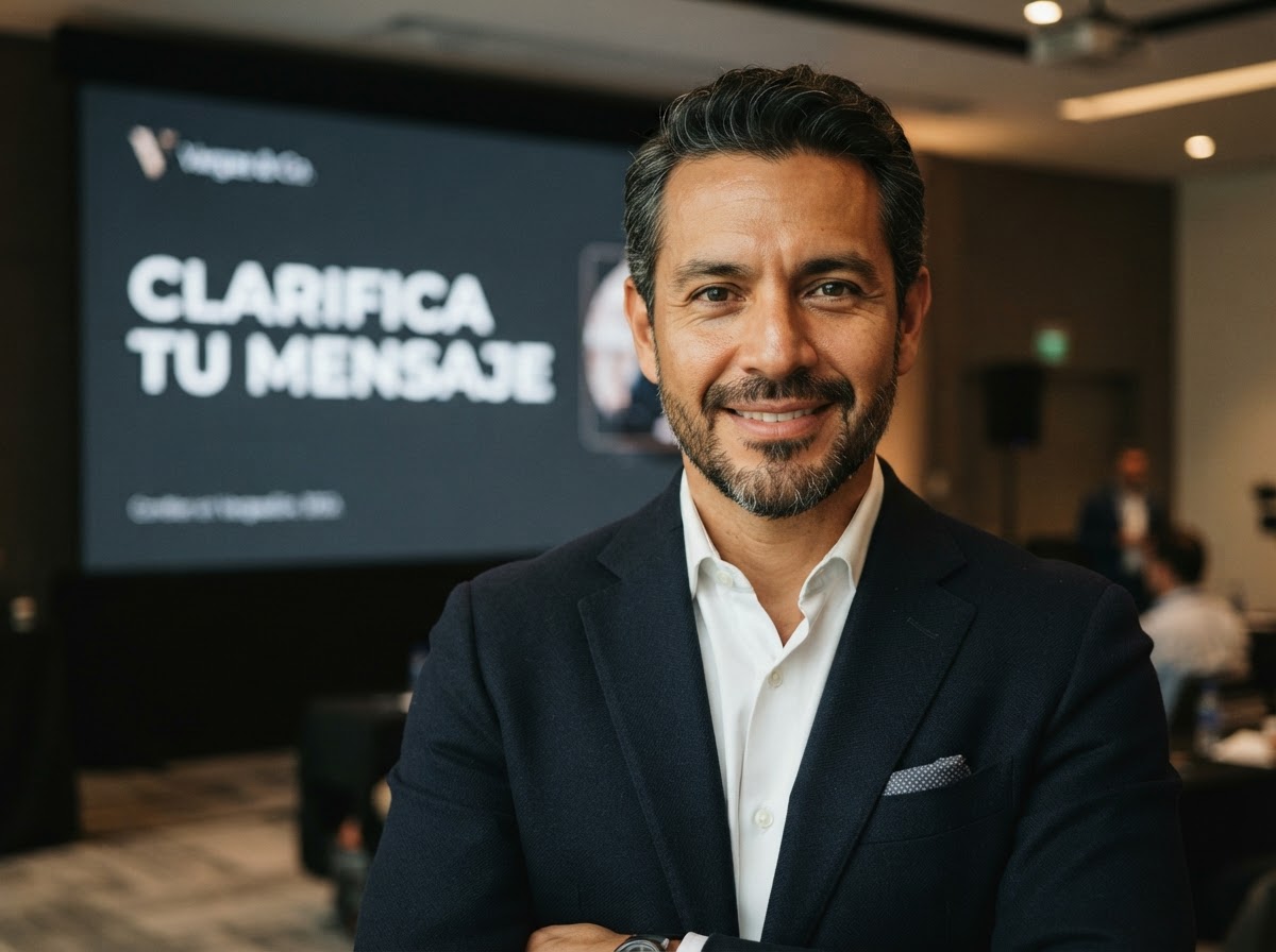Hernán Jiménez dirigiendo el análisis del guion de marca en SENTIDO DIGITAL