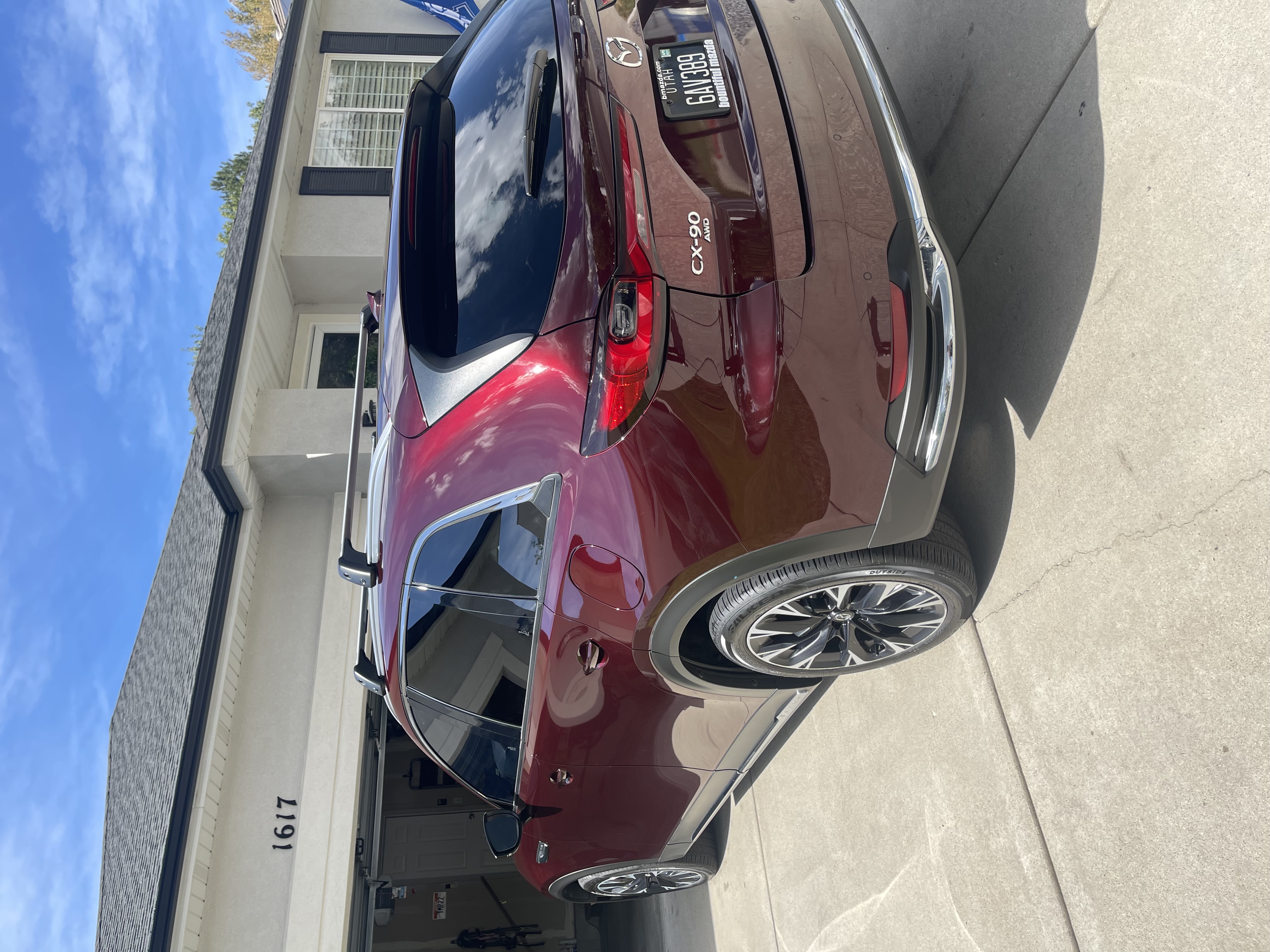 Deep Wine Red Mazda CX-90 High-Gloss Finish
