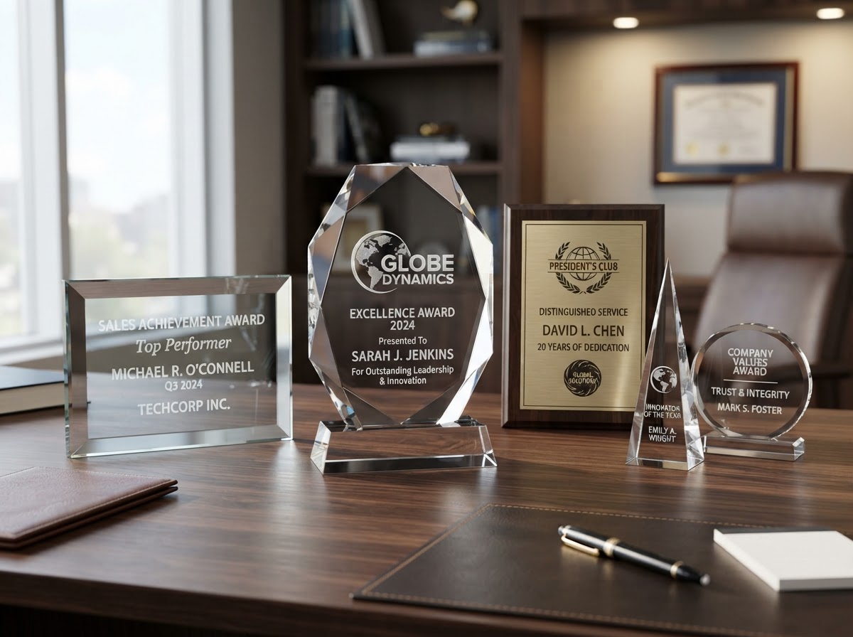 Engraved awards plaques and corporate gifts