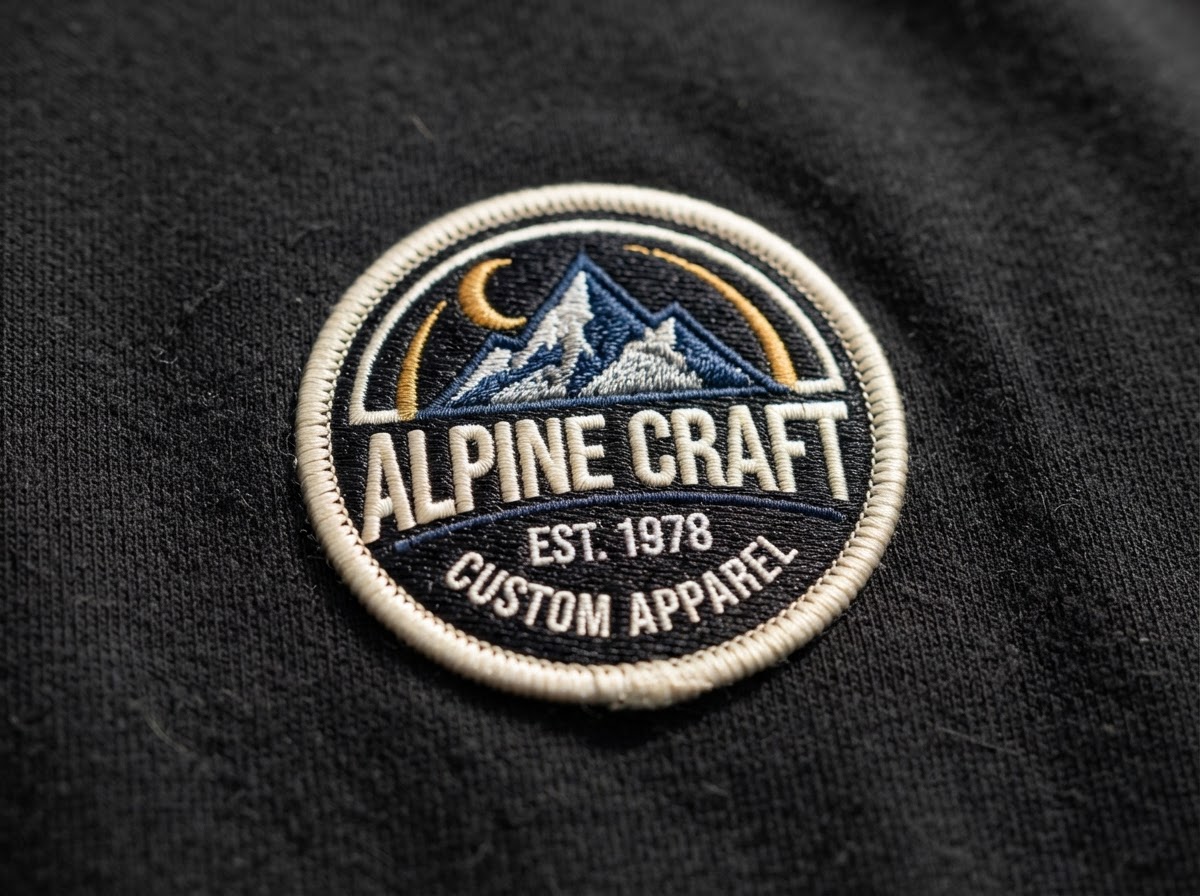 Custom embroidered hoodie and finished apparel