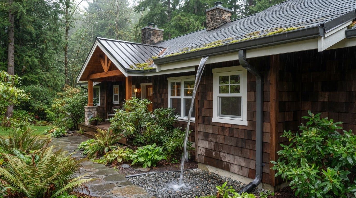 Gutters and downspouts in Bellevue