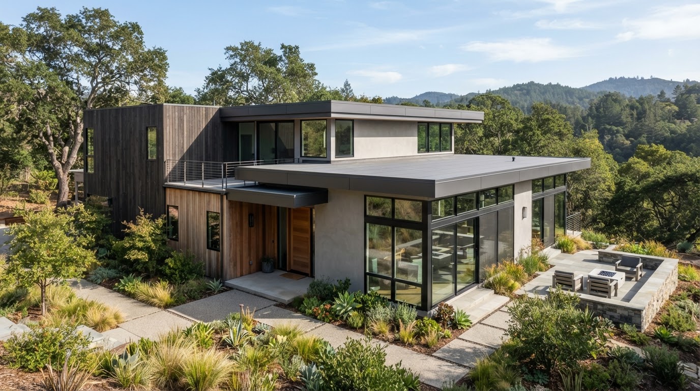Residential low-slope waterproof membrane roofing detail