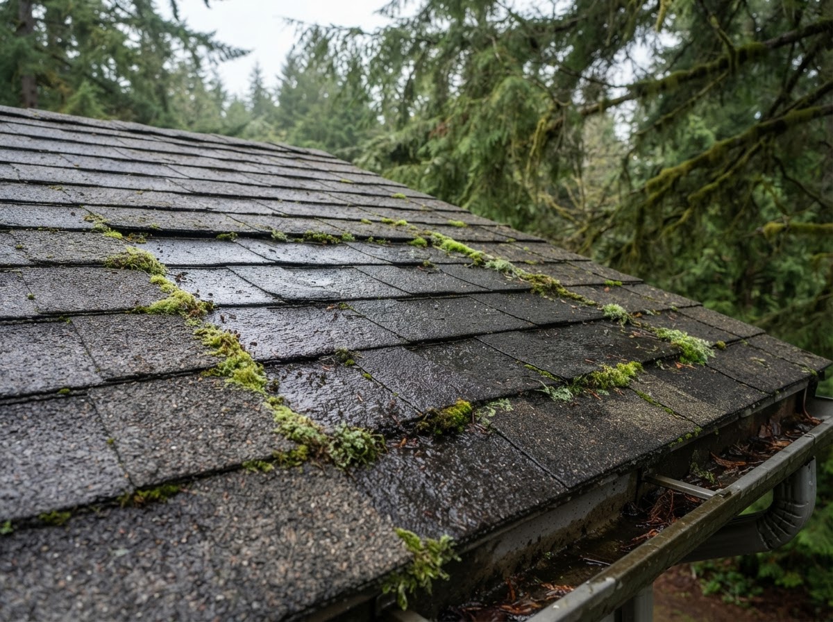 Shingles Staying Damp