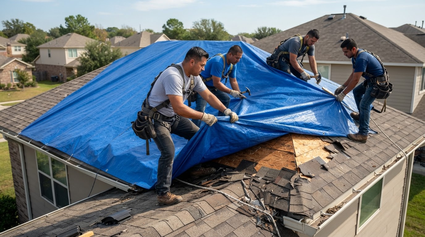 Emergency Tarp Installation