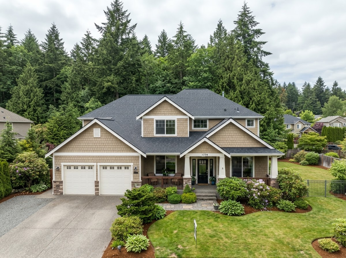 Renton home with a freshly installed residential roof