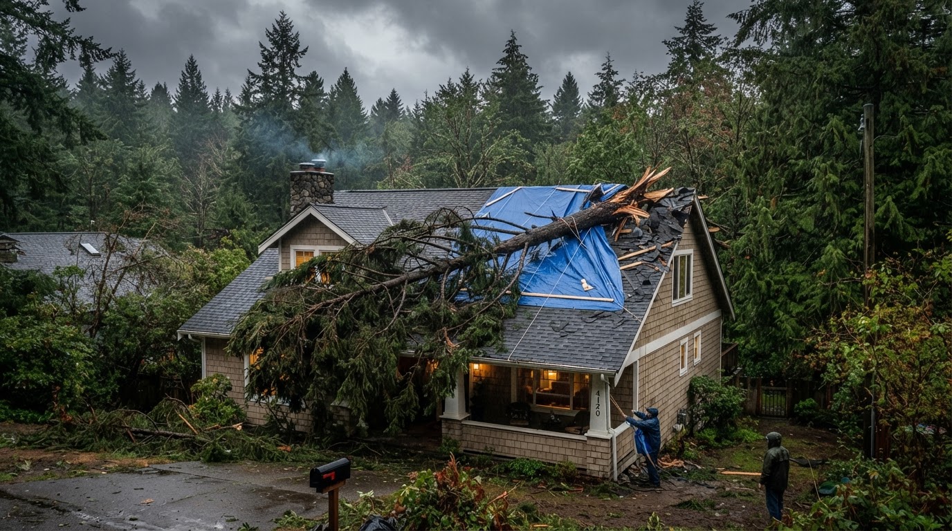 A Tree Fell on Your Roof: What to Do in the First 24 Hours