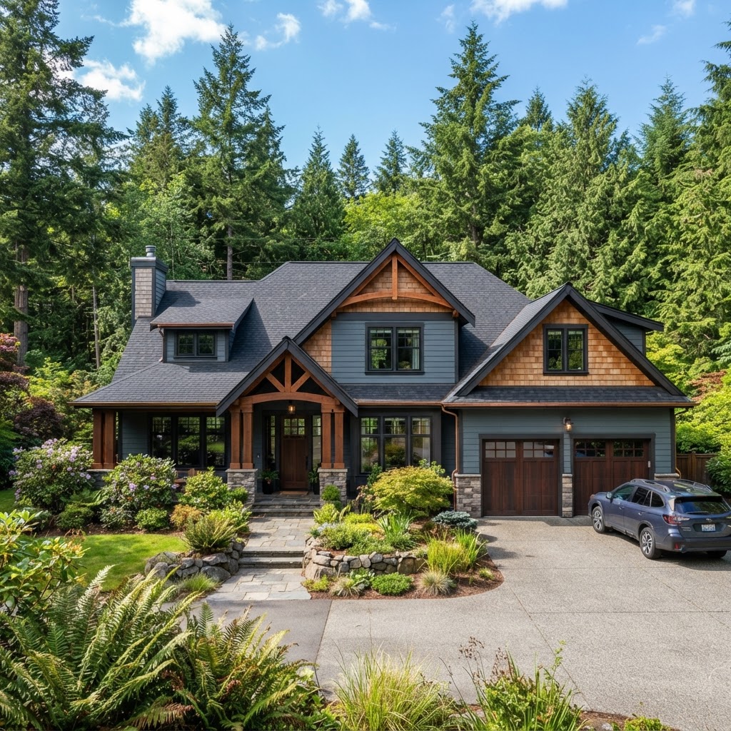 Restored Pacific Northwest home after storm response
