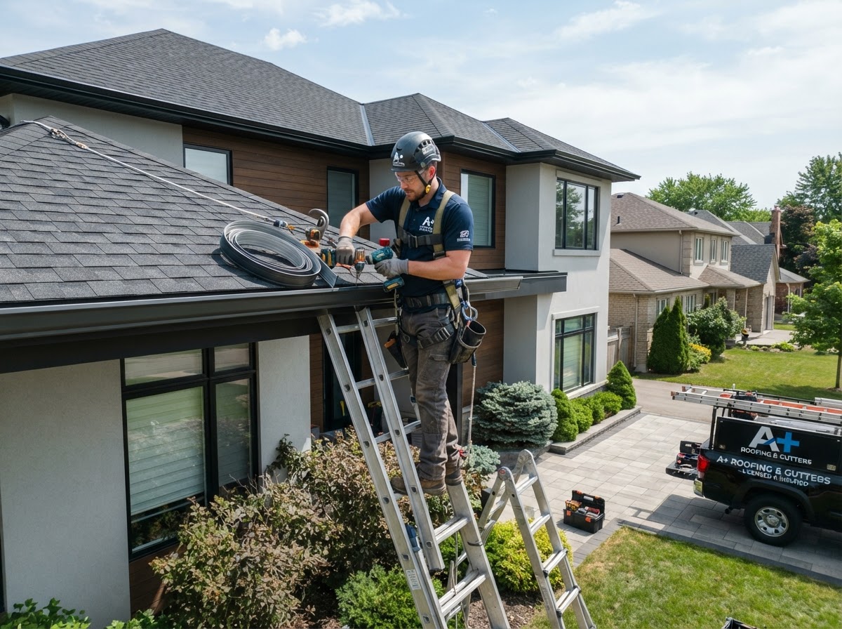 Bellevue home with a freshly installed residential roof