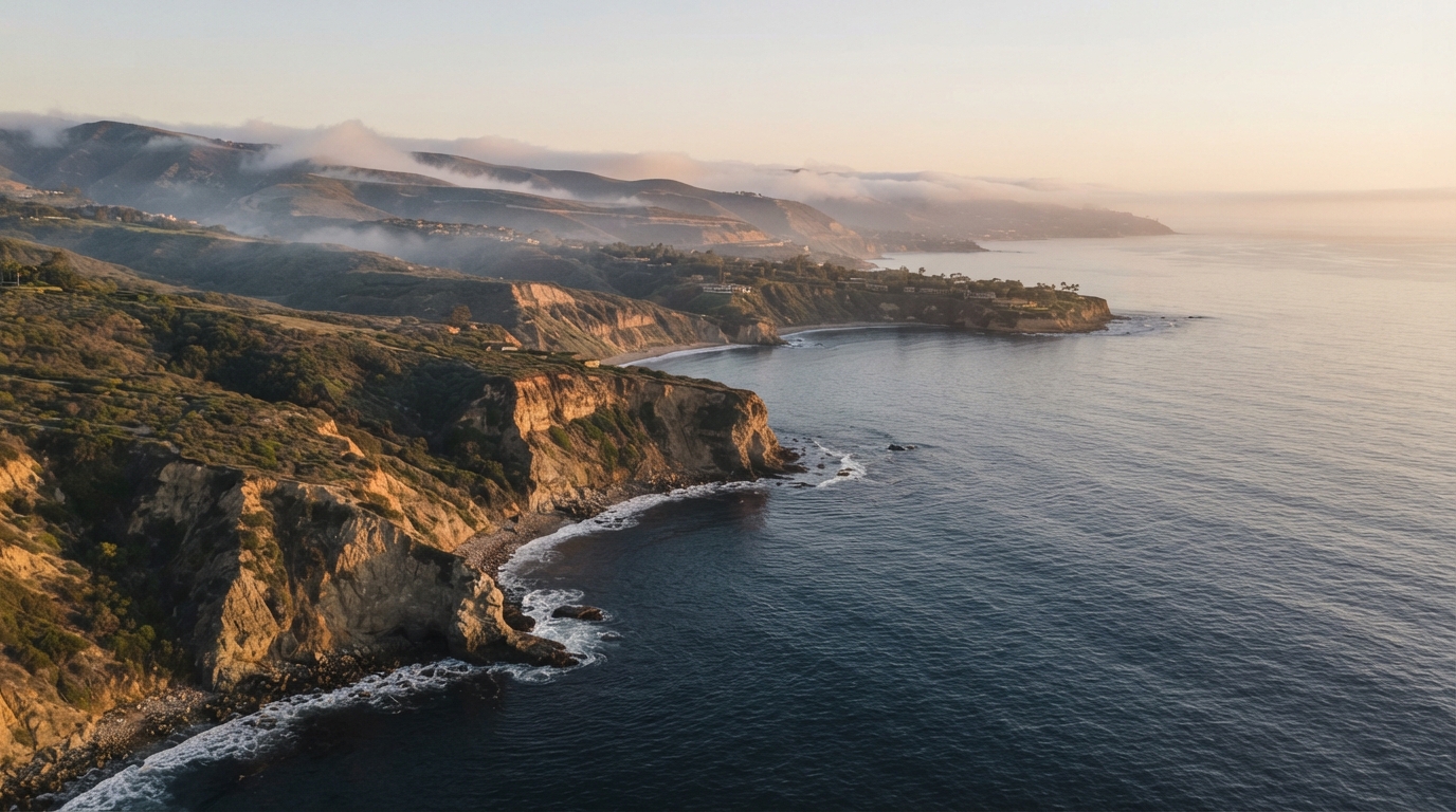 Newport Coast at golden hour