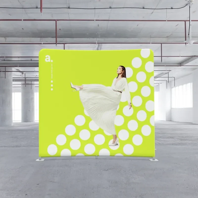 Limoengroene zipper wall met grafische print