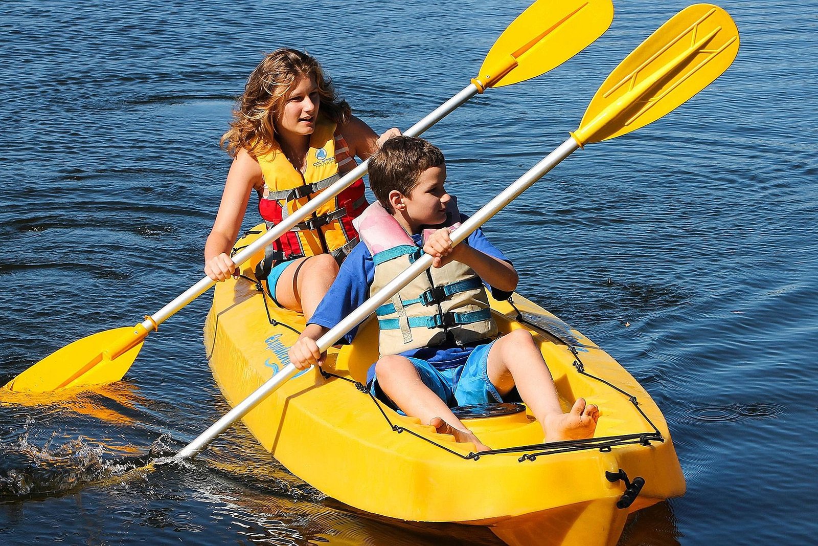 Traverse Bay Outfitters children kayaking