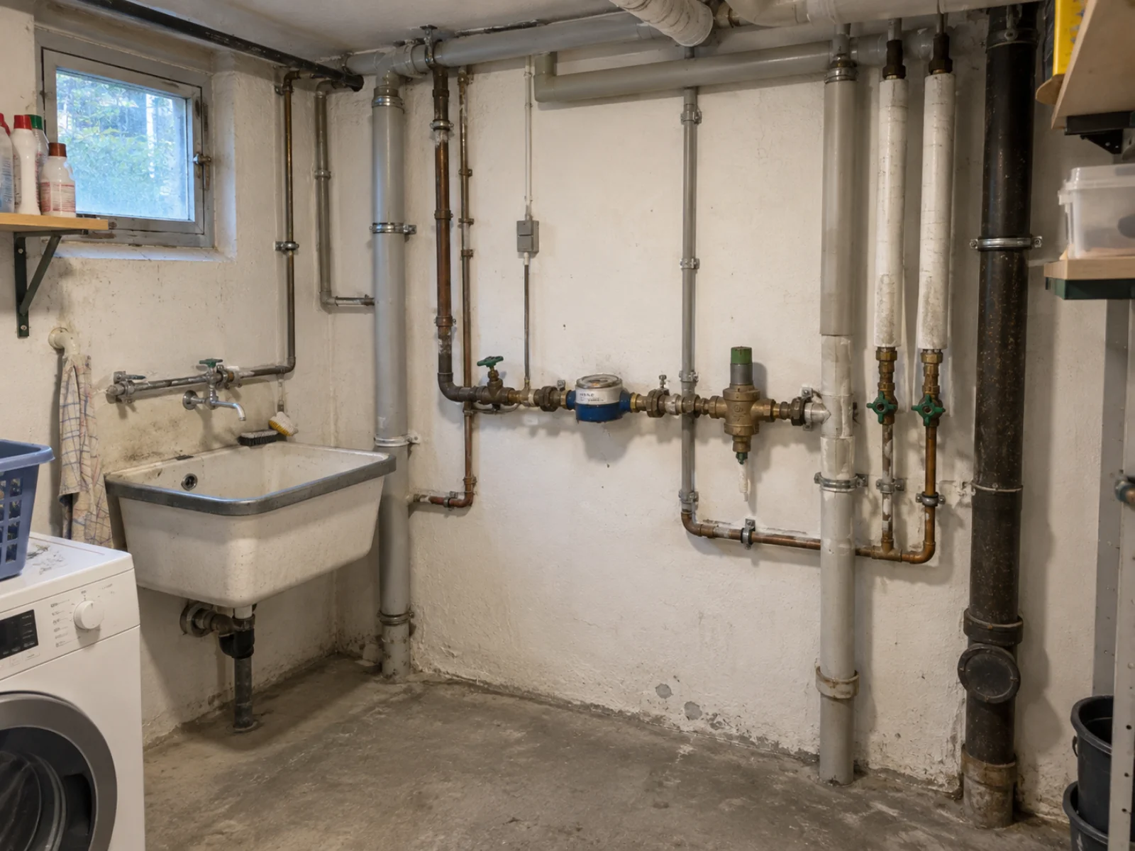 Bestehende Sanitärinstallation vor der Erneuerung