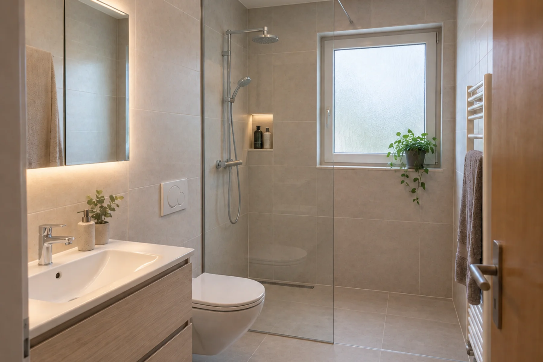 Modernisiertes Badezimmer nach einem Badumbau