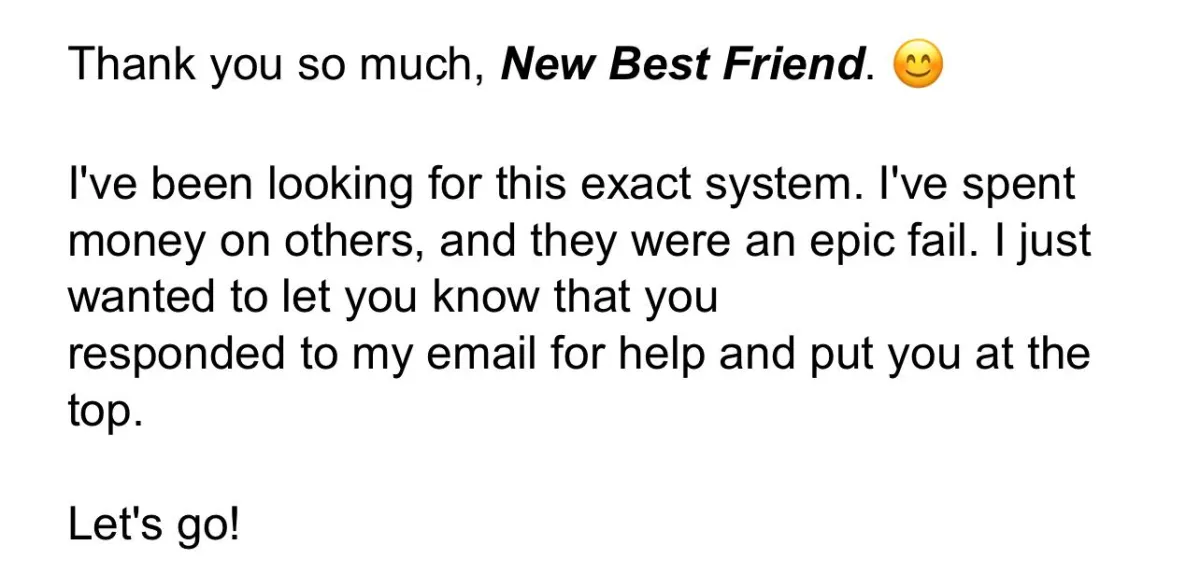 Review: Thank you so much, New Best Friend. I've been looking for this exact system.
