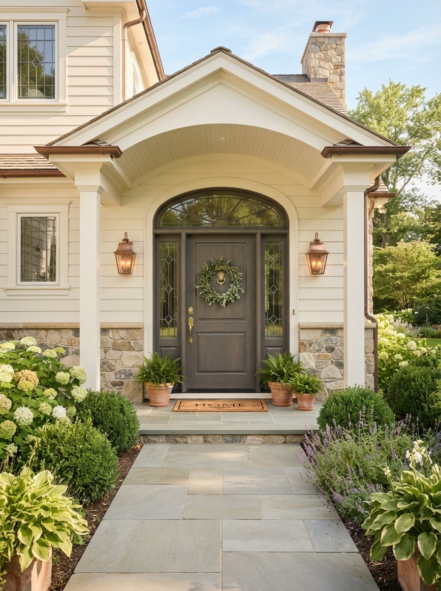 Elegant front door entryway