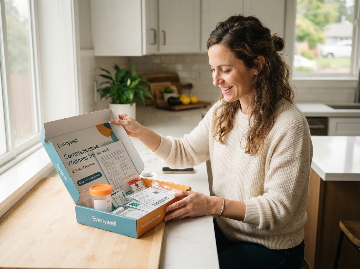 At-home functional lab test kit with collection supplies