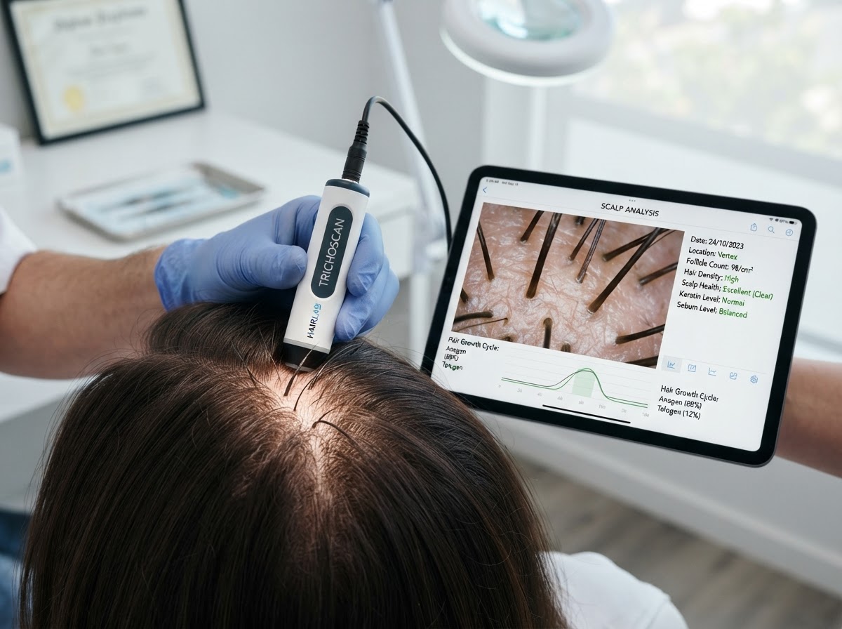 Digital scalp imaging and professional trichology consultation