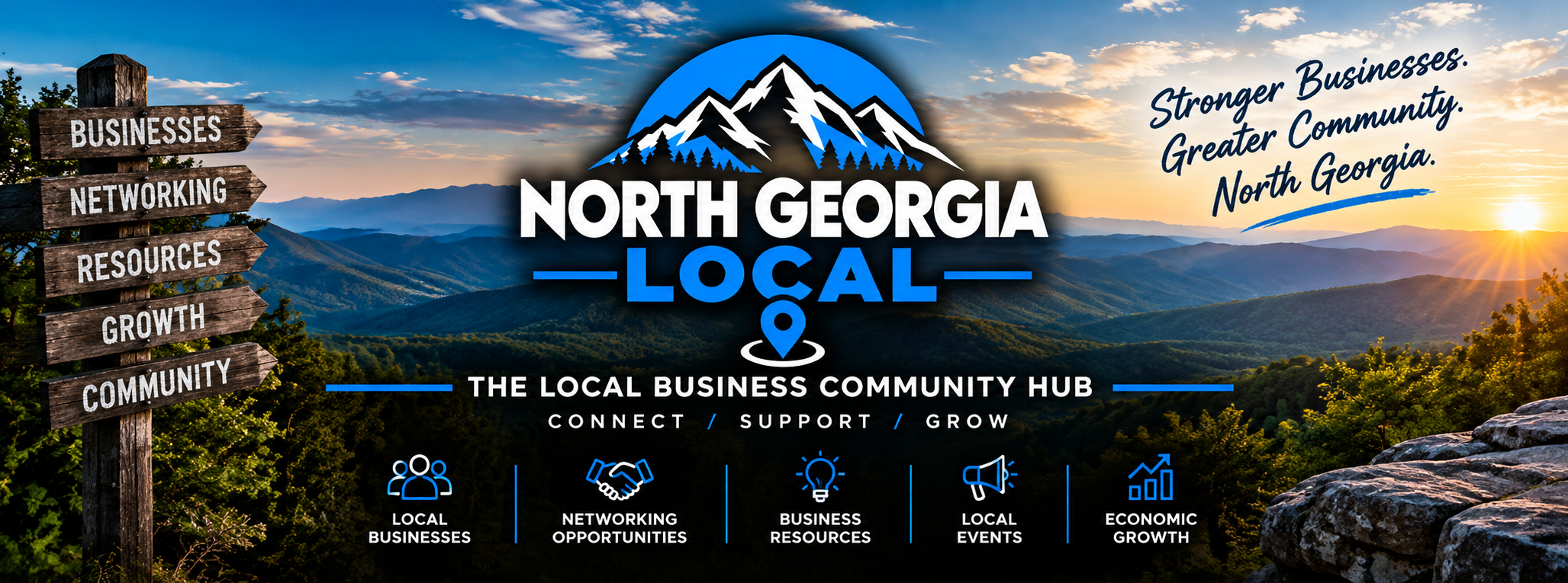 North Georgia Local Community Banner - Stronger Businesses. Greater Community. North Georgia.