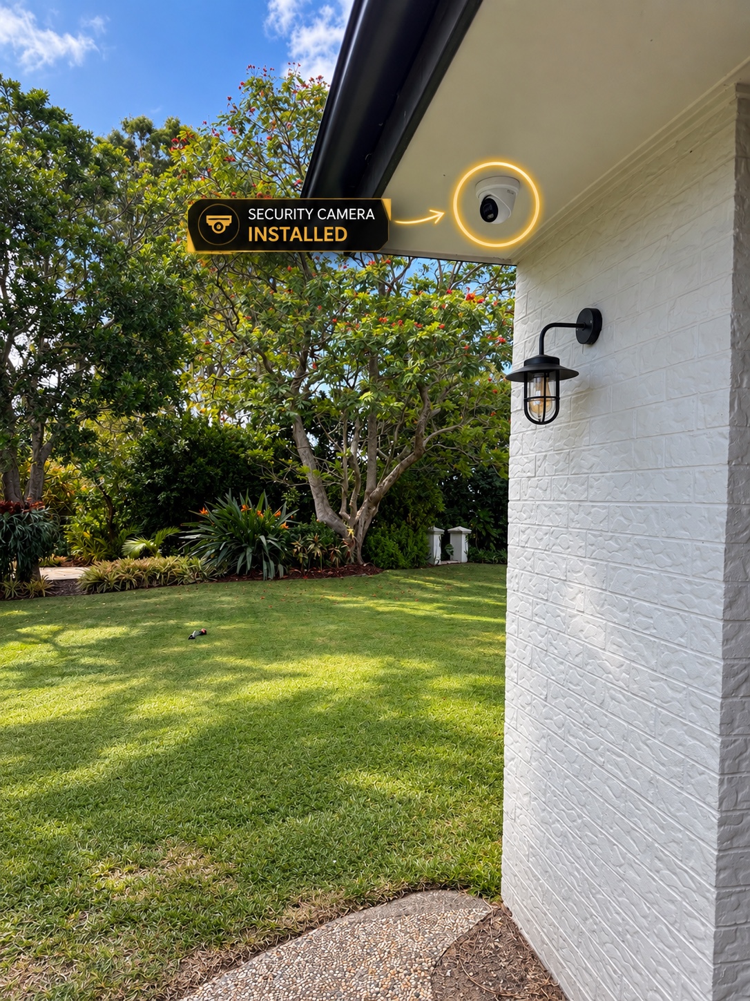 Layer 1 — authentic completed exterior residential CCTV installation by SCKA