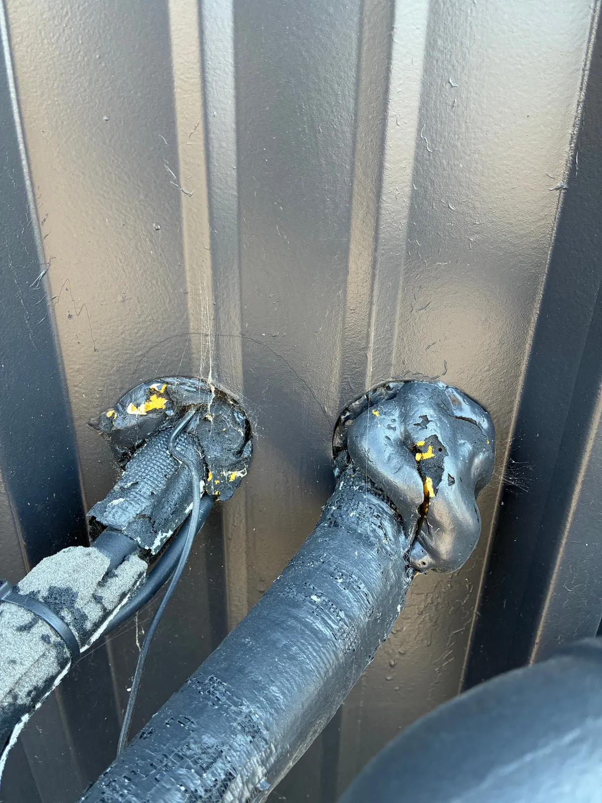 Utility Line & AC Conduit Penetration - Before