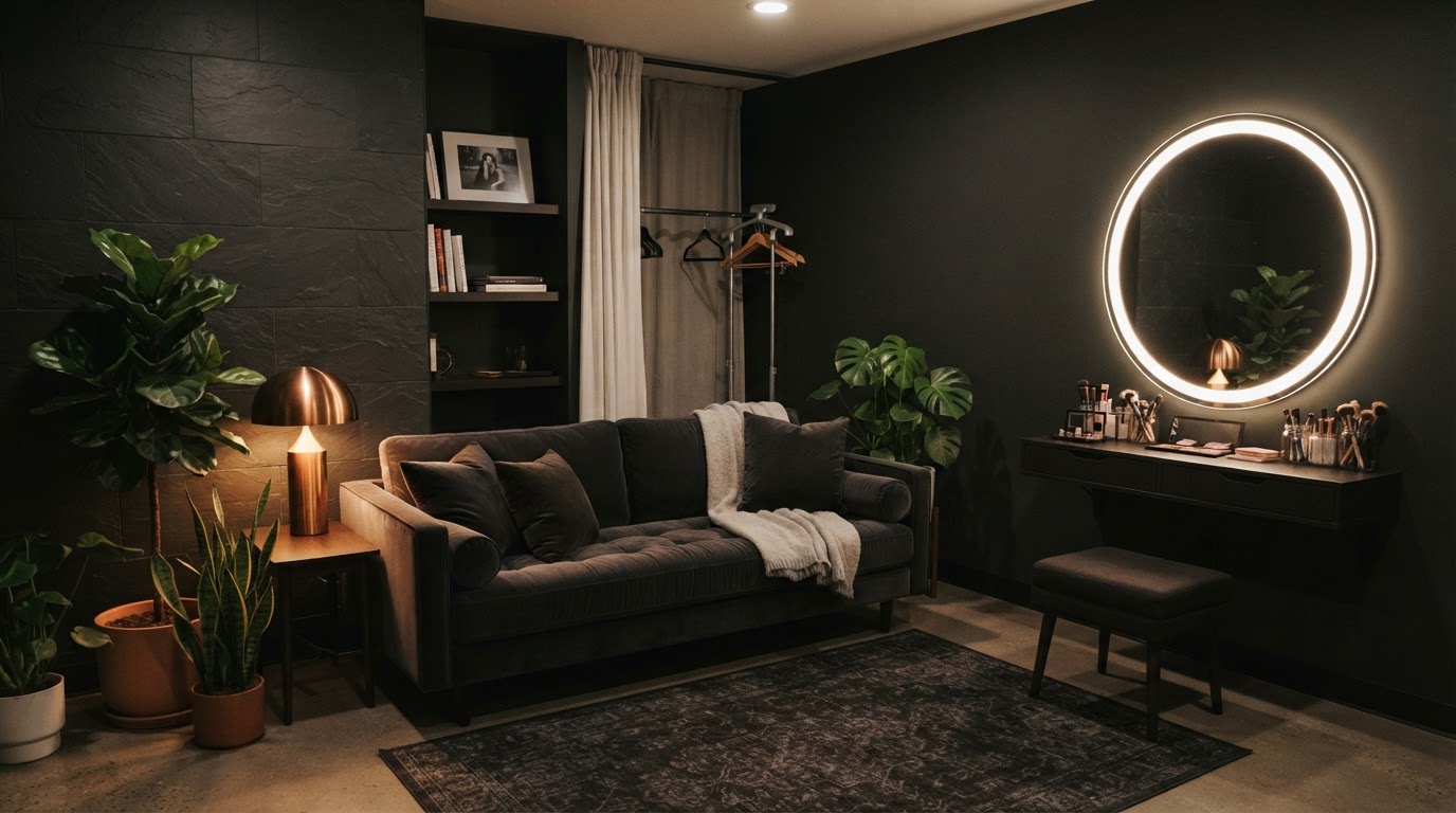 Lounge and private green room