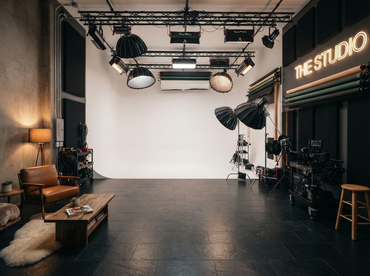 Seamless paper backdrop wall