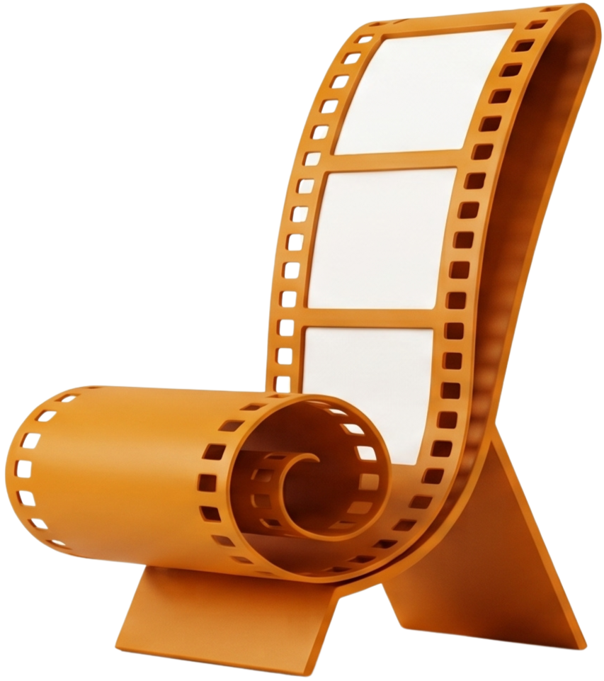 The Creative Lounge film strip chair logomark