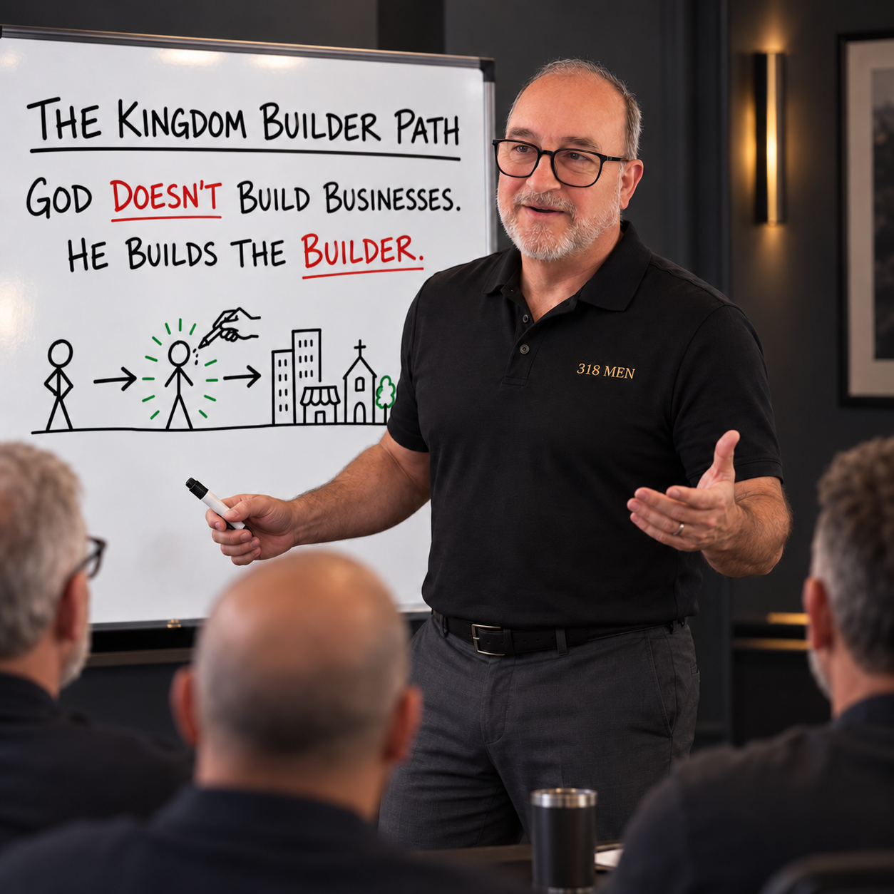 Rick Kauffman teaching The Kingdom Builder Path: God Doesn't Build Businesses. He Builds the Builder.