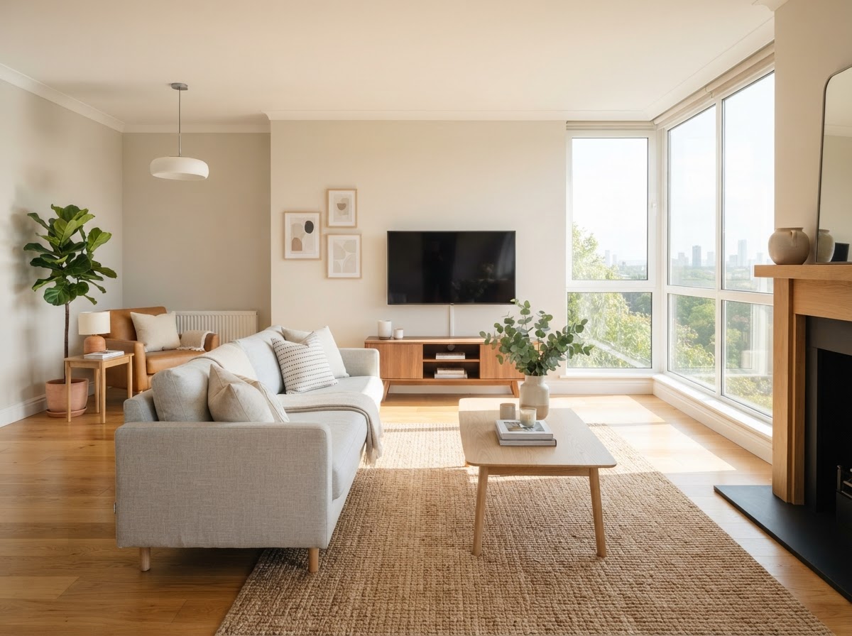 Freshly cleaned bright living room in Hartford CT