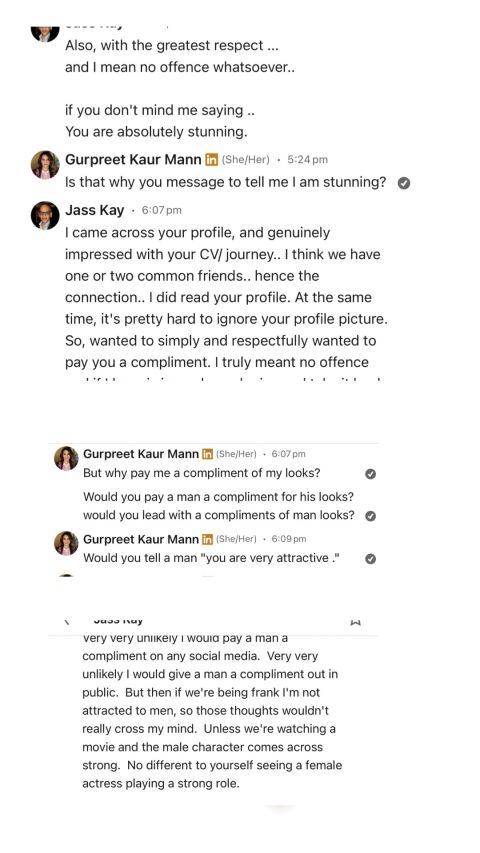 Client interaction: Profile and career journey feedback on LinkedIn