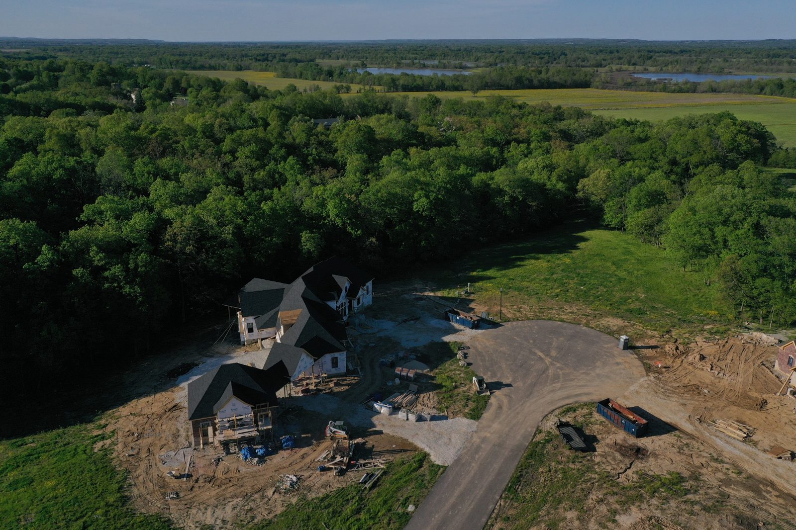 Home Construction aerial boundary and parcel showcase